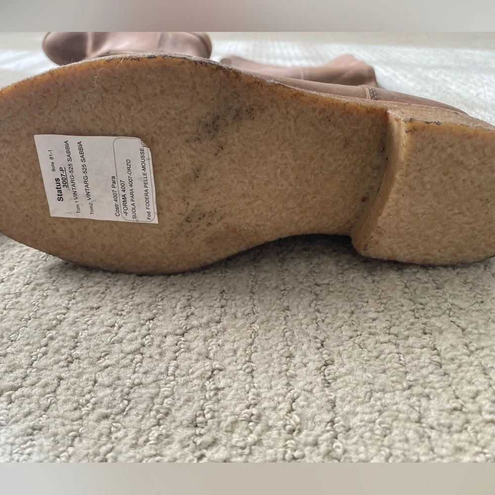 Distressed Over-the-Knee Women's Tan Suede Boots
